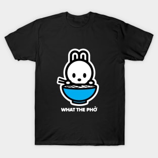 Bunny Rabbit Send Noods Food Noodles Pho Ramen Funny Animal T-Shirt